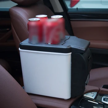 

Multi-function DC12V Mini 6L Car Refrigerator Travel Fridge Home Cooler Warmer with 4 Drink Holes Electric Fridge for Travel