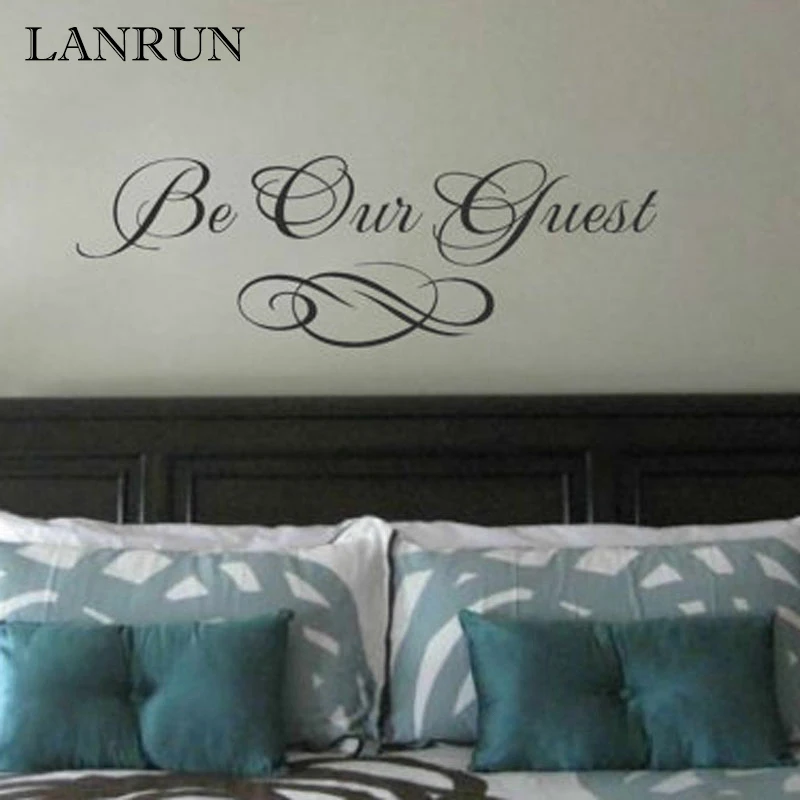

Be Our Guest Quotes Wall Sticker Vinyl Creative Removable Wall Decal Mural Art Home Decor Lettering Home Decoration 5512