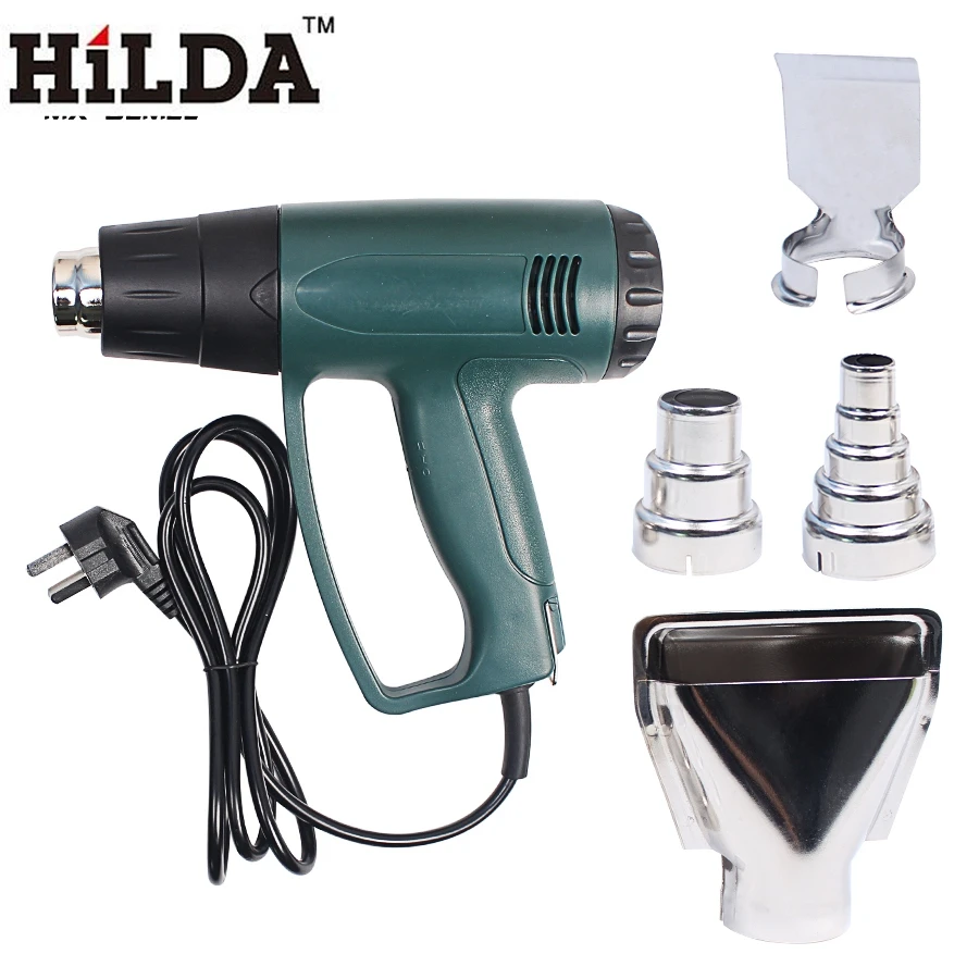 HILDA 220 V EU Plug Industrial 2000 W электрический тепловой пистолет терморегулятор Термоусадочные Упаковочные нагревательный элемент для электрических