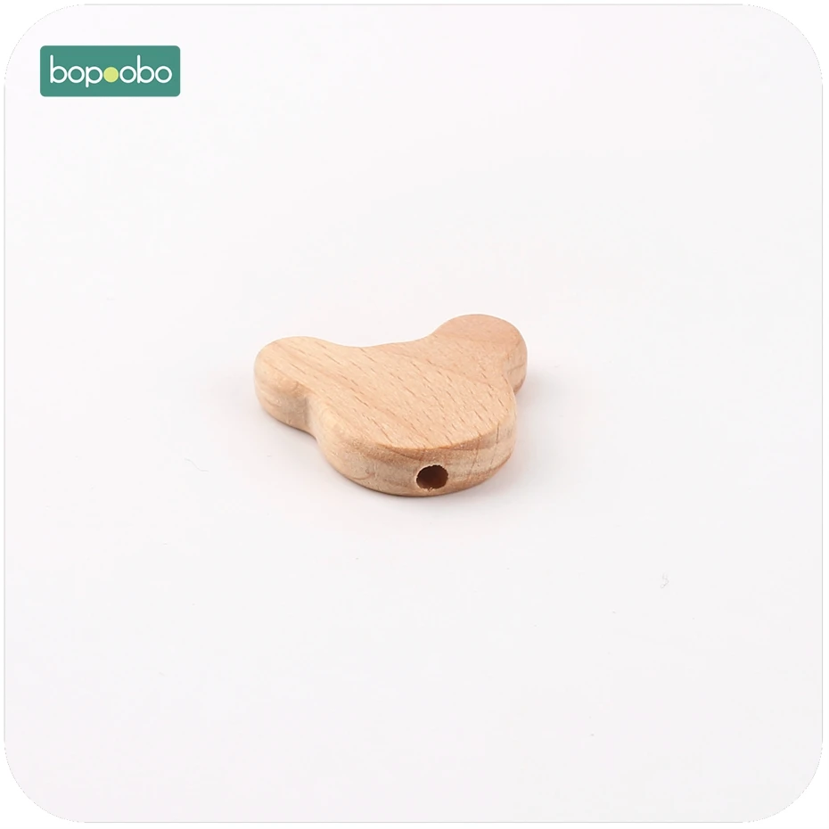 Bopoobo бук деревянный медведь бусины DIY зубные кольца для детей Мама Ожерелье еда класс дерево 5 шт. бусины Изготовление ювелирных изделий
