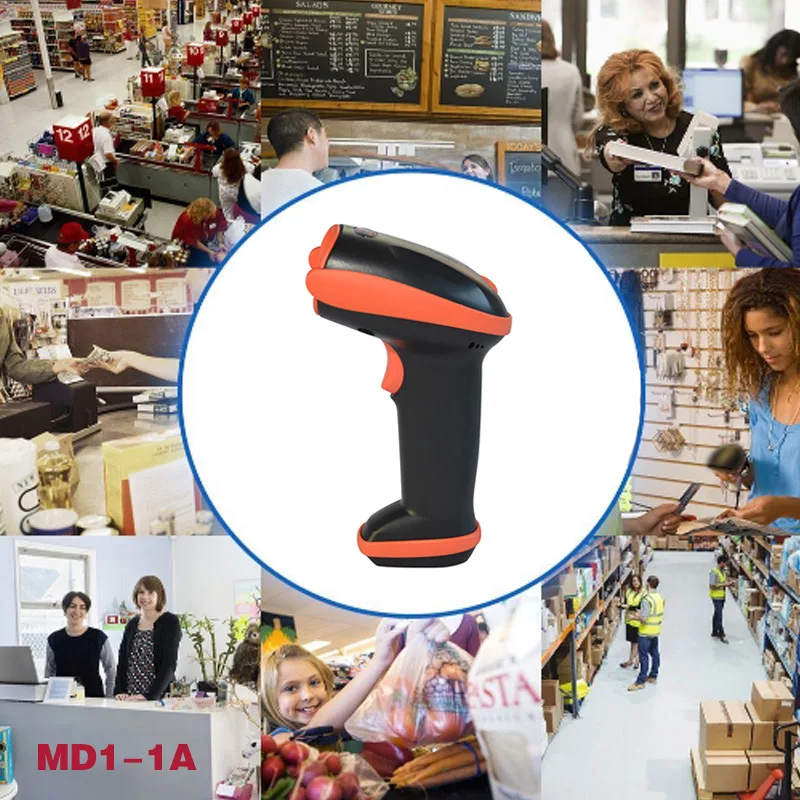 

New Bluetooth Wireless Laser Barcode Scanner Rechargeable Handheld Cordless Bar Code Reader For POS Inventory Q99 SL@88