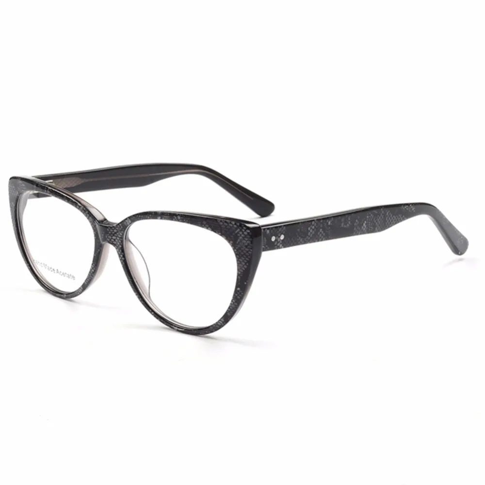 MUZZ Для женщин Кошачий глаз очки кадр рисунок под змеиную кожу брендовые дизайнерские оправы очки для близоруких высокое качество Для