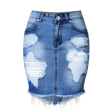 Новинка джинсовая юбка Женская высокая талия сексуальная отверстие мини джинсовые юбки женская летняя одежда джинсовые шорты юбка корейская мода