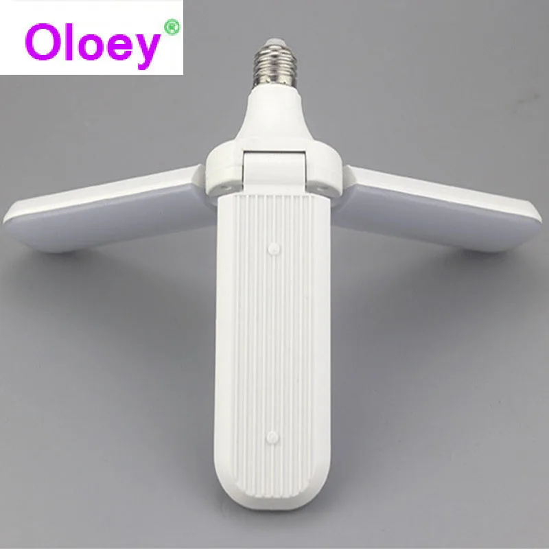 OLOEY 100-240 в 45 Вт E27 светодиодный светильник, супер яркий Складной вентилятор, Регулируемый угол наклона, потолочный светильник, энергосберегающие лампы для дома