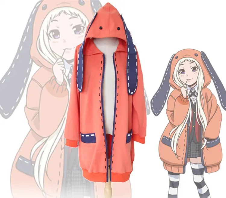 Аниме Kakegurui компульсивный игрок Руна Yomozuki Косплей Костюм Пальто Толстовка