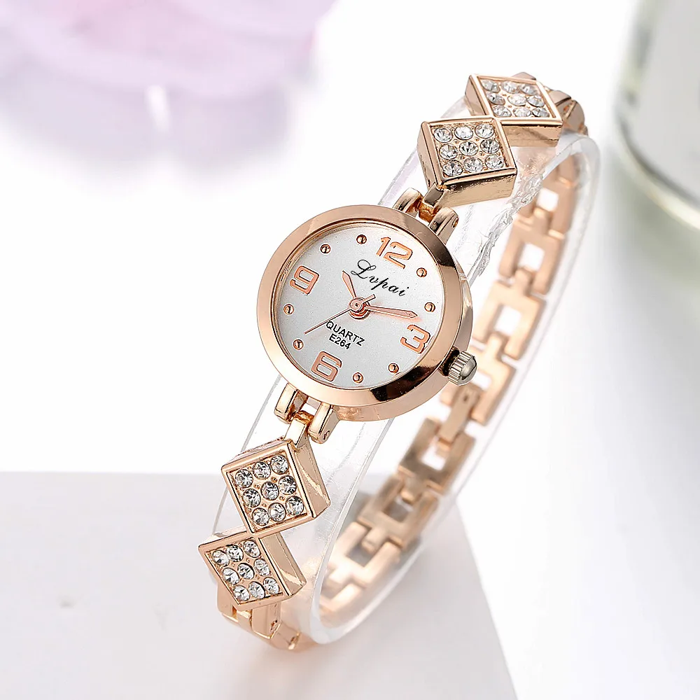 

New Steel Strip Bracelet Watch Luxury Women Watches Montre Femme Fashion Rhinestones Ladies Quartz Wrist Watches Clock Gift #B