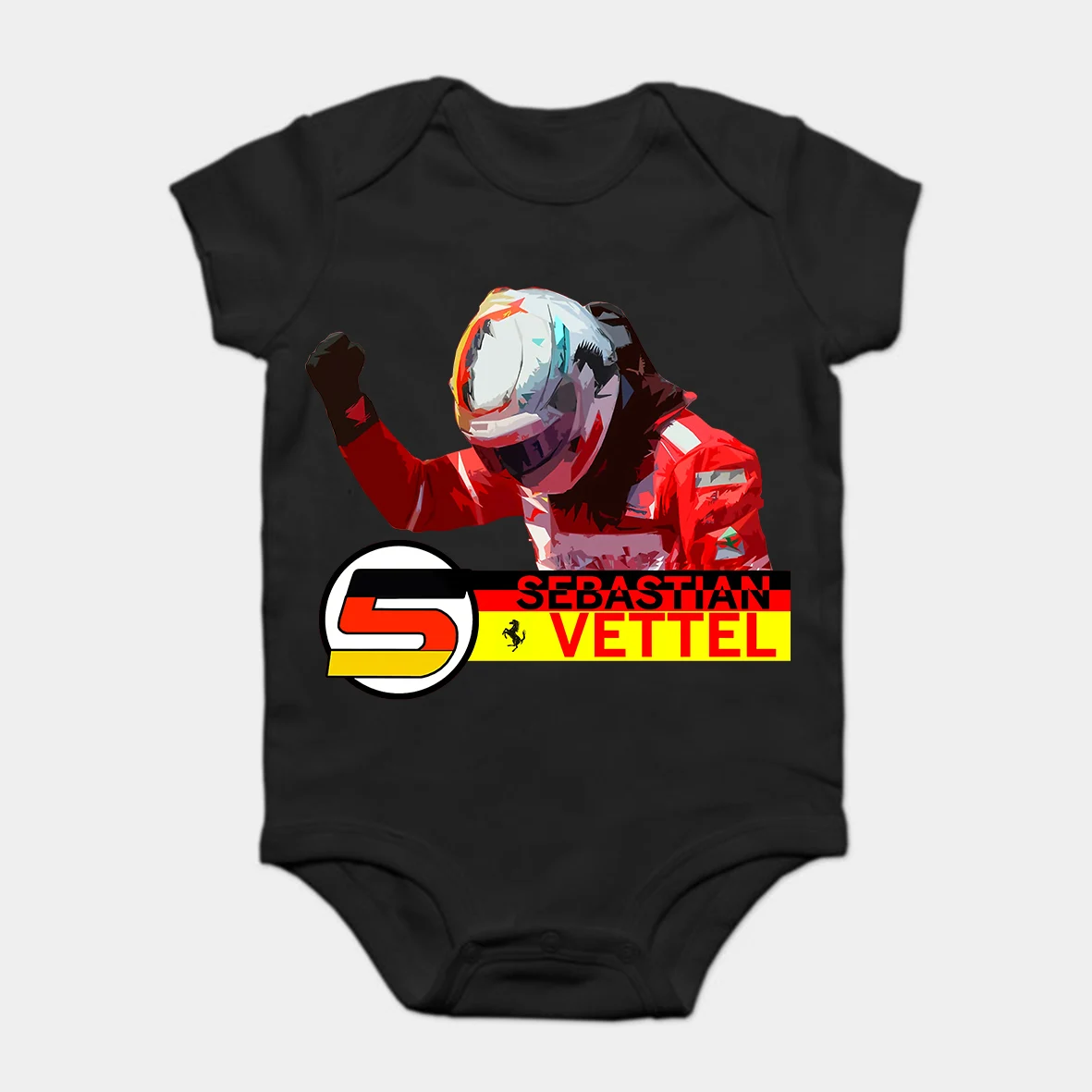

Baby Onesie Baby Bodysuits kid t shirt Fashion-Cool-Men- --Funny- -Sebastian-Vettel-2017-Customized-Printed-