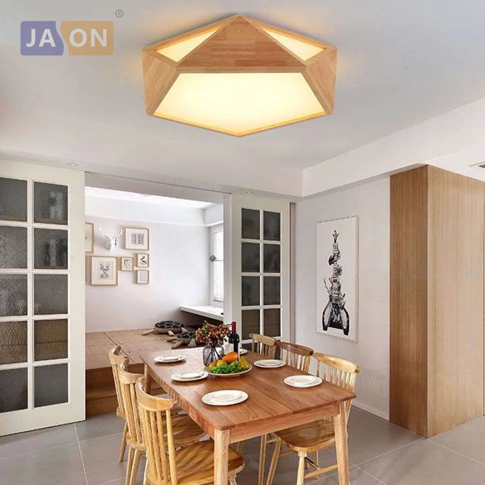 

LED Nordic Iron Acryl Wooden LED Lamp.LED Light.Ceiling Lights.LED Ceiling Light. Ceiling Lamp For Bedroom