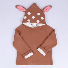 Новые свитера с рогами оленя для малышей детский пуловер в горошек с капюшоном и рисунком животных вязаные свитера с длинными рукавами детские весенне-осенние Топы, одежда