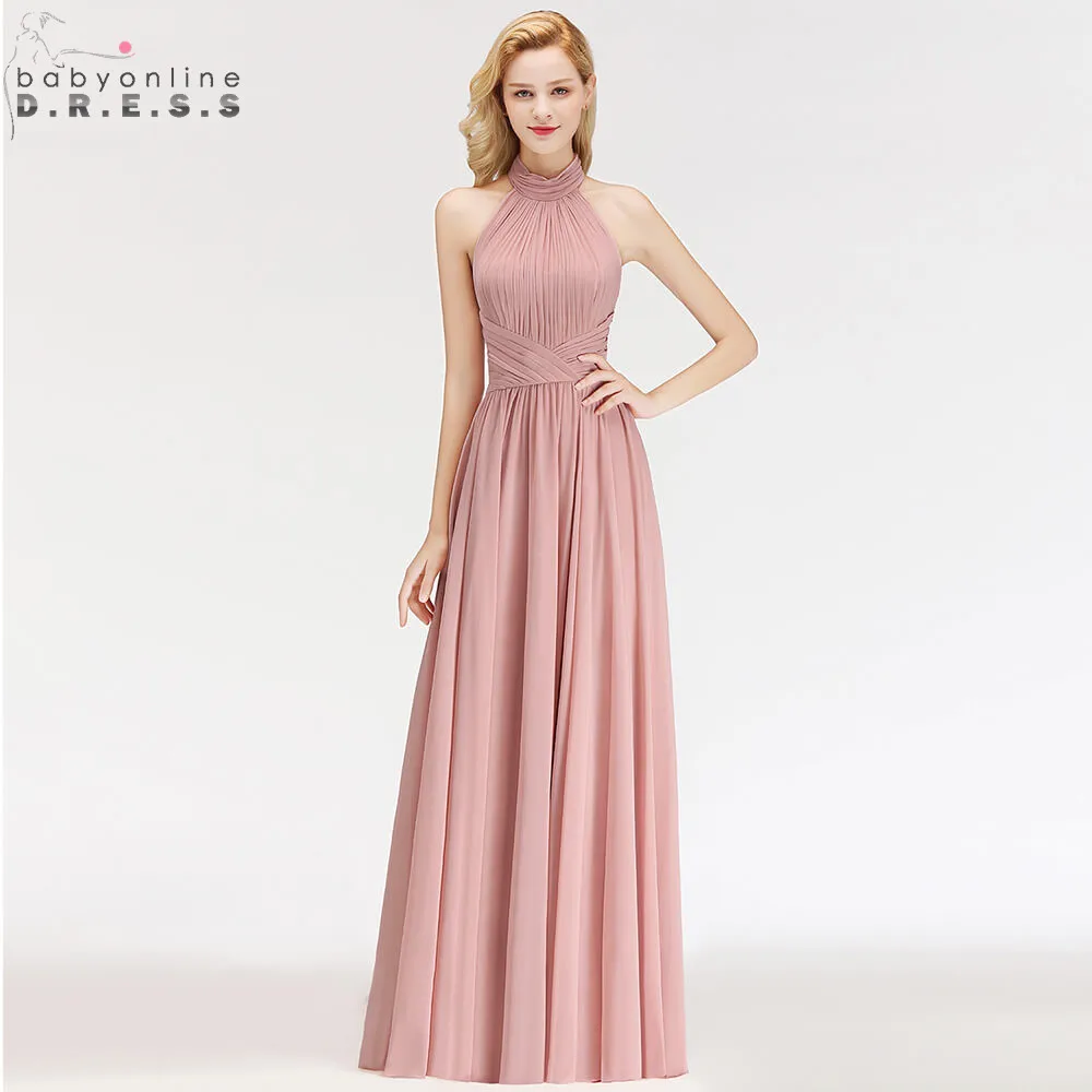 dark pink chiffon dress