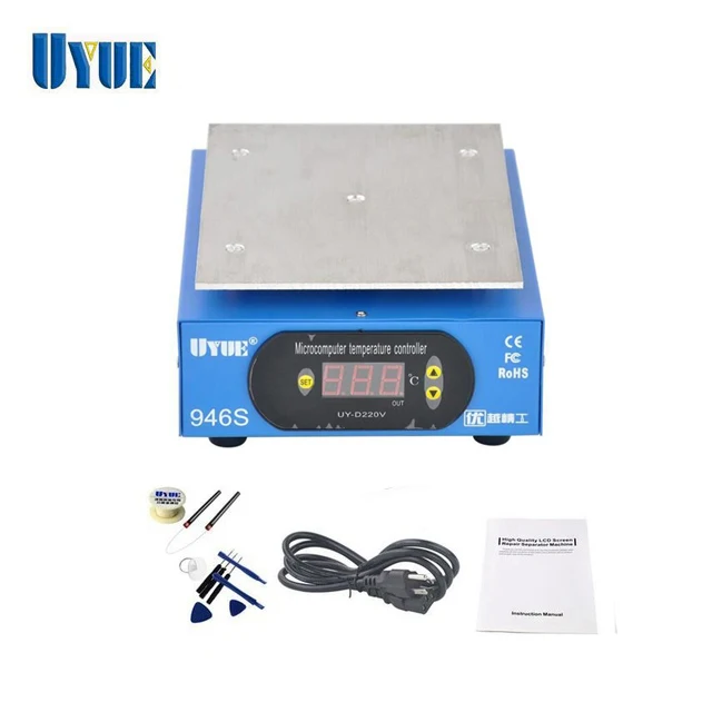 

UYUE Preheat Statione + Accessories 9.6 inch 220V/110V Preheater Digital Platform Heating Plate For Phone LCD Screen Separator