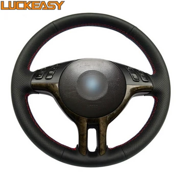 

Black Artificial Leather Car Steering Wheel Cover for BMW E39 E46 325i E53 X5