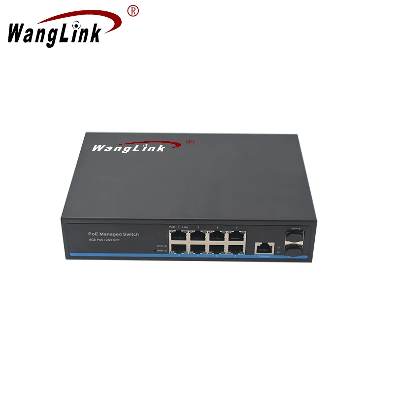 

Wanglink Gigabit 8 port 48V&24V POE SWITCH WEB ethernet switch 8 Port POE+1Uplink Port SFP management Network switch 1 ps