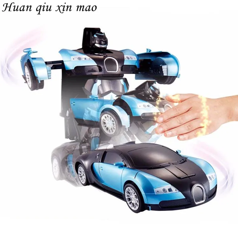 

Huan qiu xin mao Luxury Sports car Models gesture Deformation Robot Transformation Remote Control RC Car Toys Gift for children