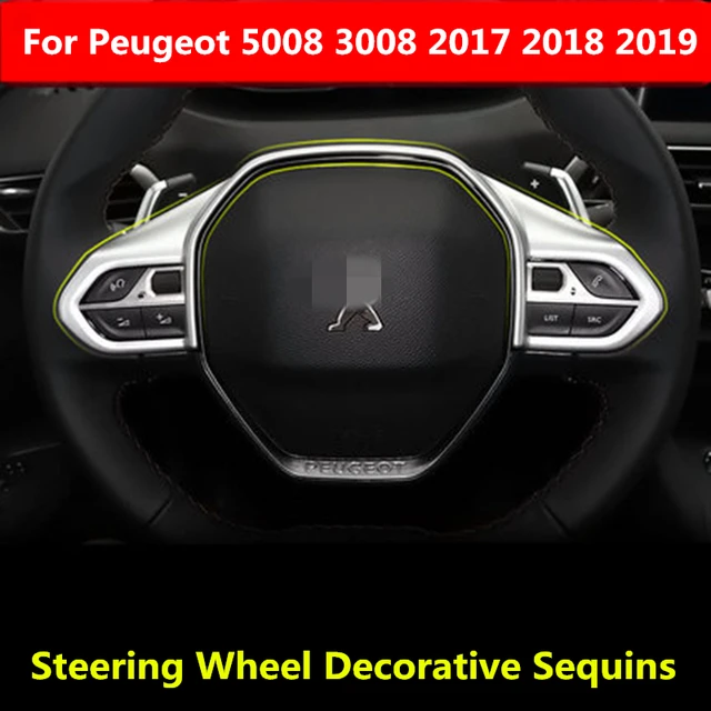 Pour Peugeot 208 e208 2020 2021 2022 housse de volant de voiture mignon en  fibre de carbone PU cuir filles accessoires Auto intérieur Coche -  AliExpress