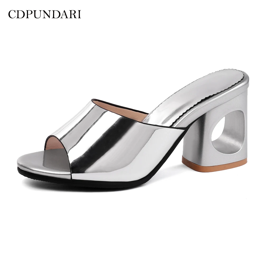 

CDPUNDARI Big size Ladies high heels sandals women summer shoes woman sandalias mujer 2019 Gold Silver black