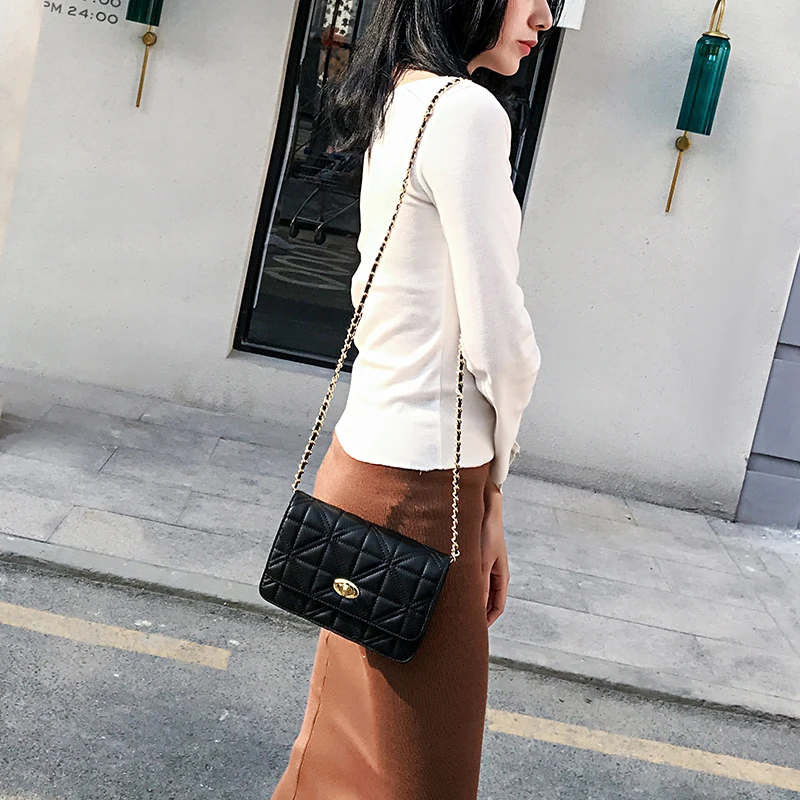 

Vvmi women bags high quality handbag designer small real diamond chain genuine cow leather shoulder messenger bag