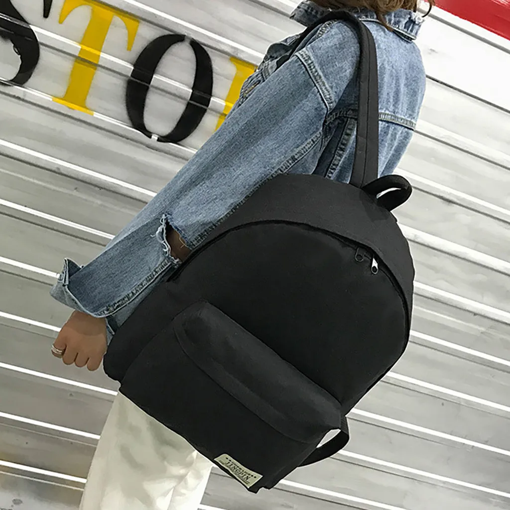 

CONEED Waterproof Canvas Back pack with vertical zipper Women Backpack Female Schoolbag for Teenage Girls Mochilas Travel Bags