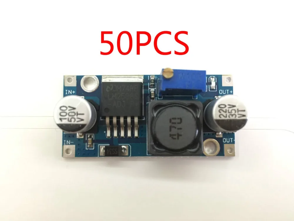 Switching Power Supply 50pcs/lot LM2596 DC-DC Step-down Adjustable CC/CV Power Supply Module LED driver