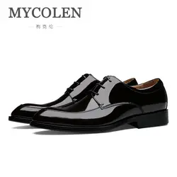 MYCOLEN/Новинка 2019 года, кожаная обувь из кожи аллигатора, красивые деловые мужские ботинки на шнуровке, удобная брендовая мужская обувь, Tenis
