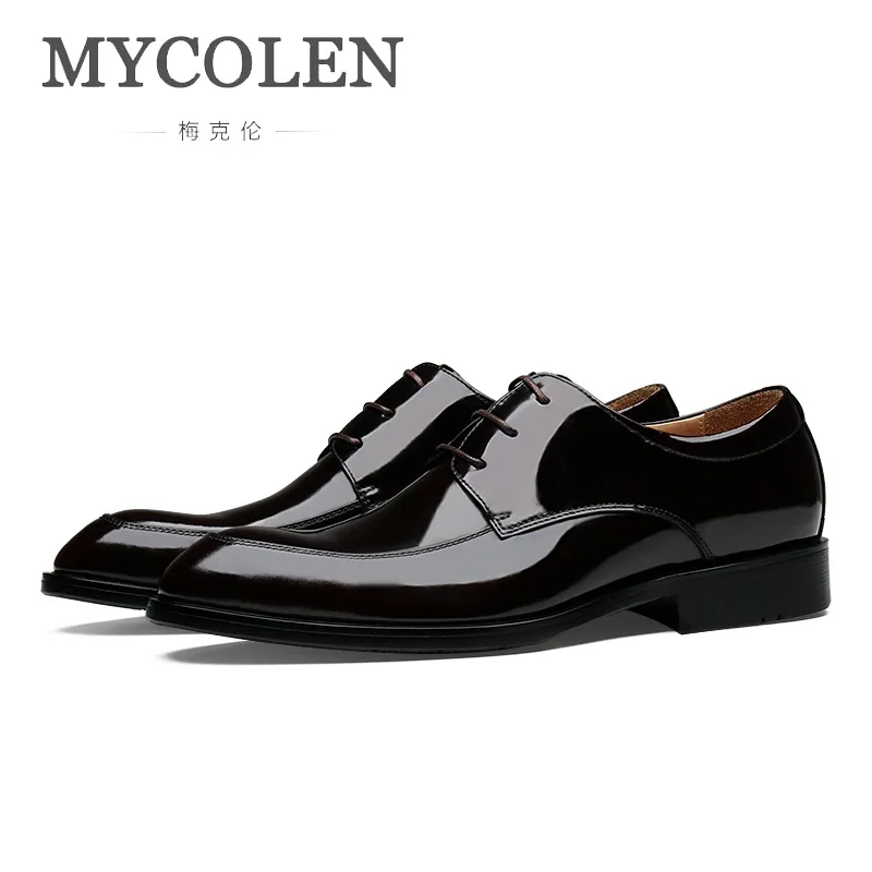 

MYCOLEN 2019 New Leather Alligator Shoes Handsome Business Men Lace-Up Boots Comfortable Brand Men Shoes Tenis Masculinos