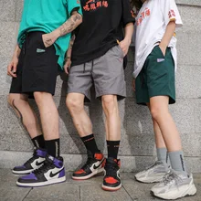 Мужские шорты кэжуал Tide бренд свободные вышитые шорты брюки Tide бренд студентов мужские летние пляжные шорты