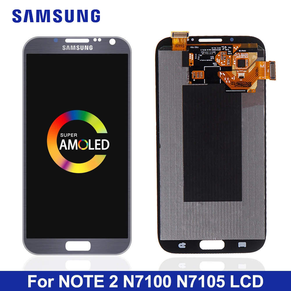 

5.5'' Original LCD for Samsung Galaxy Note 2 LCD N7100 Note2 N7105 Display Touch Screen Digitizer Assembly Replacement Parts
