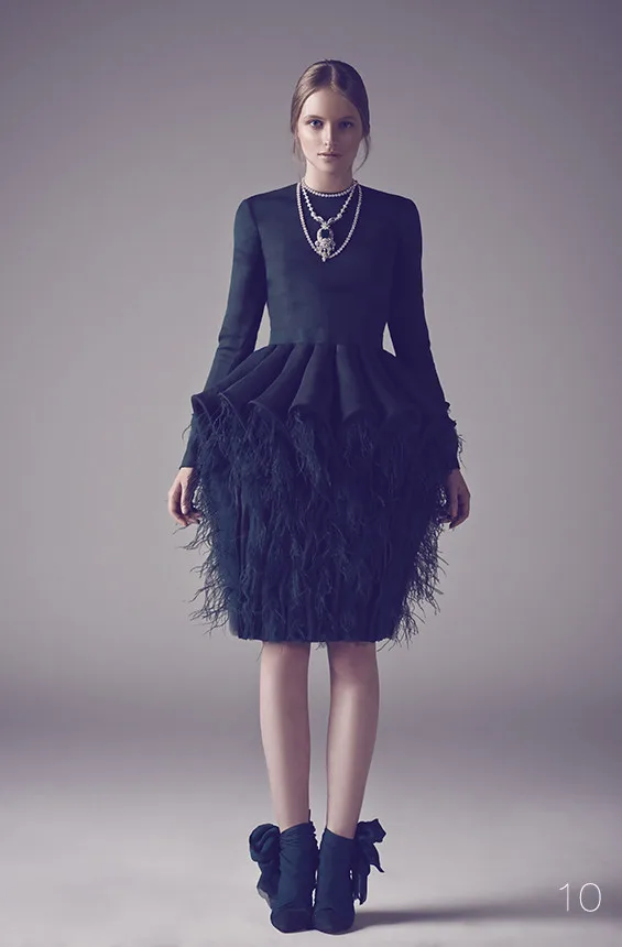 Black long sleeve formal dress short