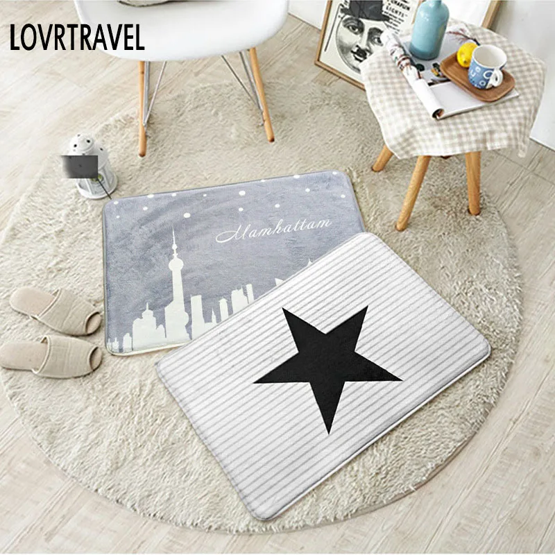 Lovrпутешествия коврик нескользящий мультяшный ковер ковры для гостиной индивидуальный диван кровать спальня модный коврик примерочная комната коврик