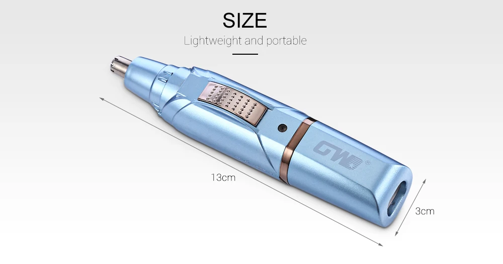 GUOWEI GW-217 2-в-1 моющиеся лезвия Перезаряжаемые в носу и ушах, машинка для стрижки волос Высокое Качество Машинка для удаления волос в носу нос для стрижки волос для Для мужчин