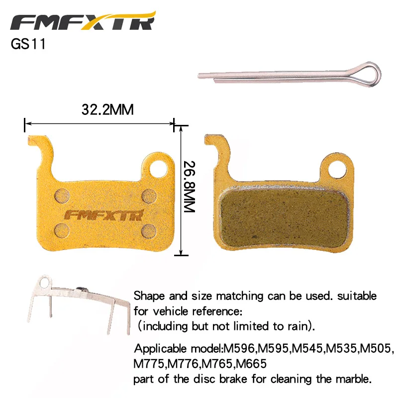 1 пара тормозных колодок для велосипеда m395, дисковые тормоза для горного велосипеда bb5xtbb7, оригинальные модифицированные Универсальные Металлические тормоза - Цвет: GS11 1 pair
