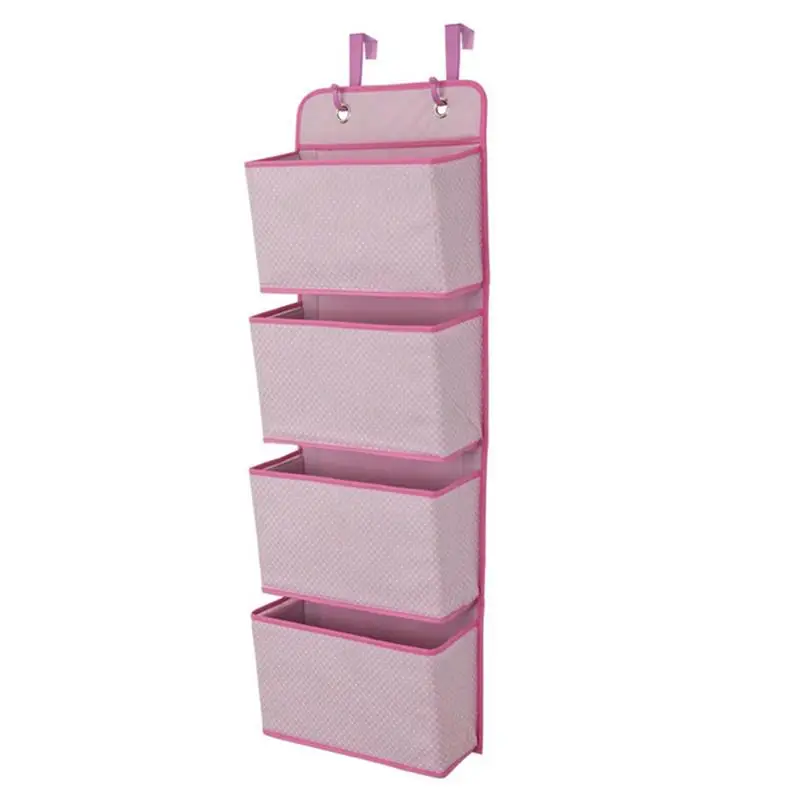 

4 Layers Non-woven Wall Door Closet Hanging Storage Bag Clothes Organizer Over Door for Bedroom Bathroom Kitchen
