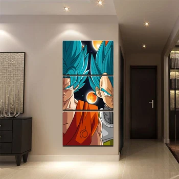 

Canvas Frame Wall Art Poster Home Decor Modern 3 Panel Animation Dragon Ball Living Room HD Print Modular Pictures Painting