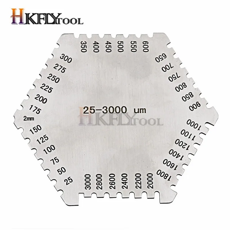 High Precision Stainless Steel Hexagon Wet Film Comb instrument stainless steel wet diaphragm thickness gauge