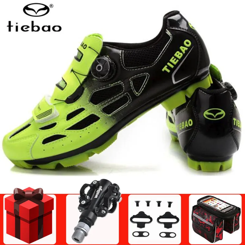 

Tiebao cycling shoes men SPD pedal set sapatilha ciclismo mtb mountain bike shoes self-locking breathable superstar sneakers