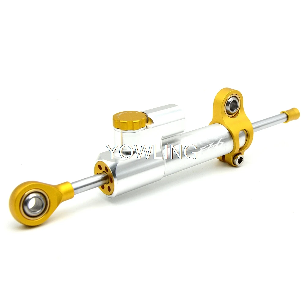 For YAMAHA FZ6 FAZER FZ6R 2009- Motorcycle Accessories Damper Steering StabilizerLinear Reversed Safety Control FZ6S/FZ6N - Цвет: gold silver with box