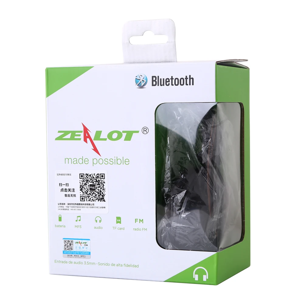 Zealot B570 Bluetooth наушники складные Hi-Fi стерео беспроводные наушники с ЖК-дисплеем экран гарнитура FM радио Micro-SD слот