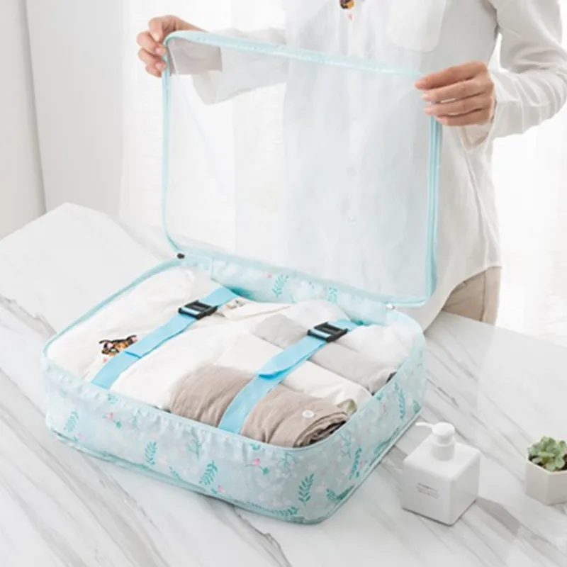 8 шт. дорожные наборы органайзер для одежды легкая водонепроницаемая Упаковка Кубики сумка для белья сумка-Органайзер аксессуары для багажа