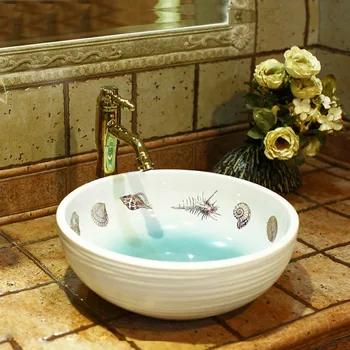 

Wash Basin Above Counter Basin Art Basin Modern Decoration Main Material Mediterranean Bathroom Ceramic Wash Basin LO6211055