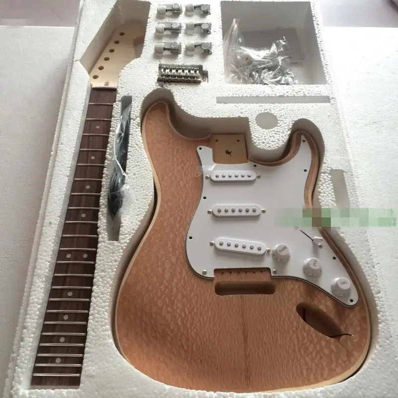 

DIY Electric Guitar Kit Body Rosewood Fingerboard Maple Neck for ST