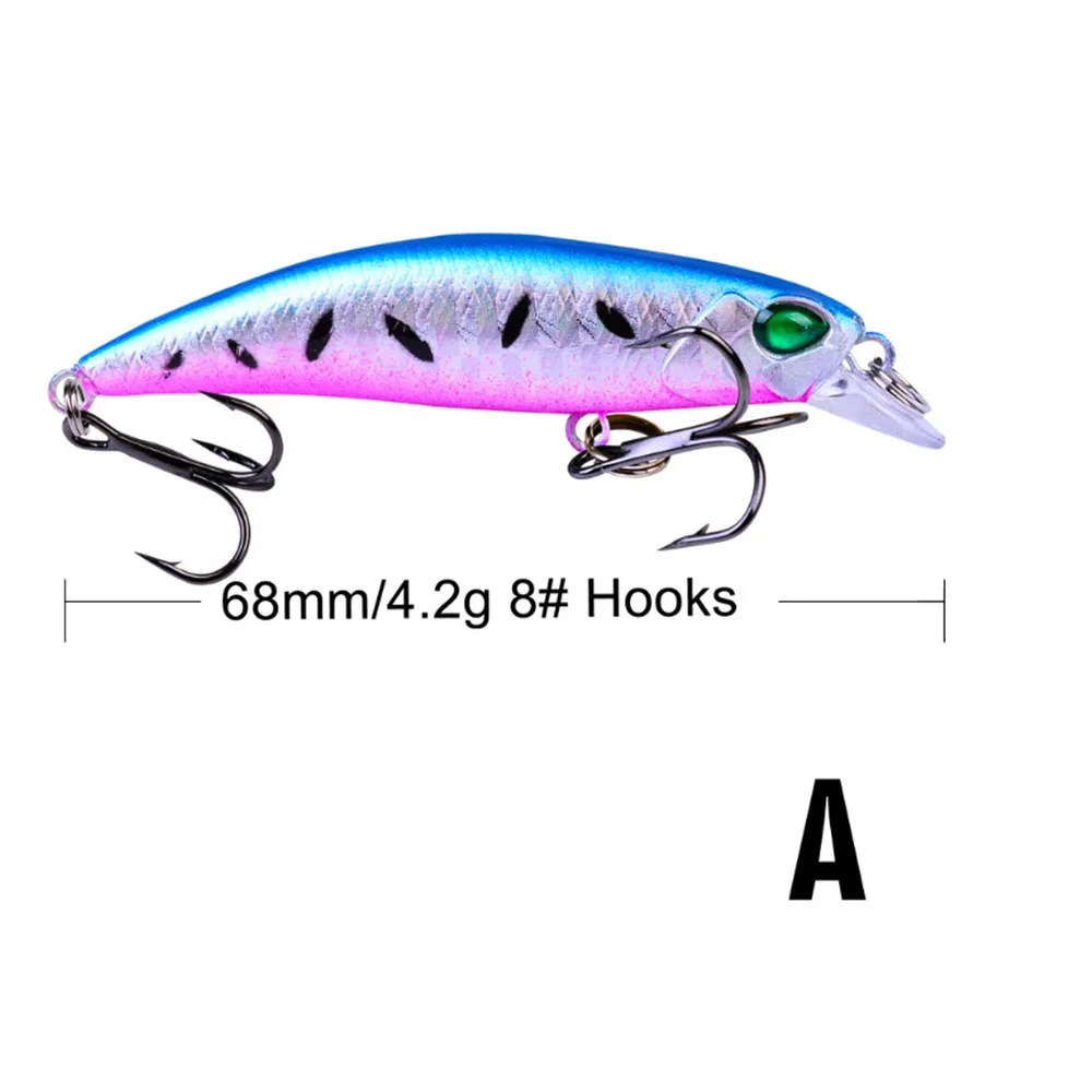 FISHINAPOT 6.8 سنتيمتر/4.2 جرام أسماك الصيد السحر 3D عيون Crankbait الصلب الطعم الكارب الصيد Wobblers Swimbait الاصطناعي معالجة pesca