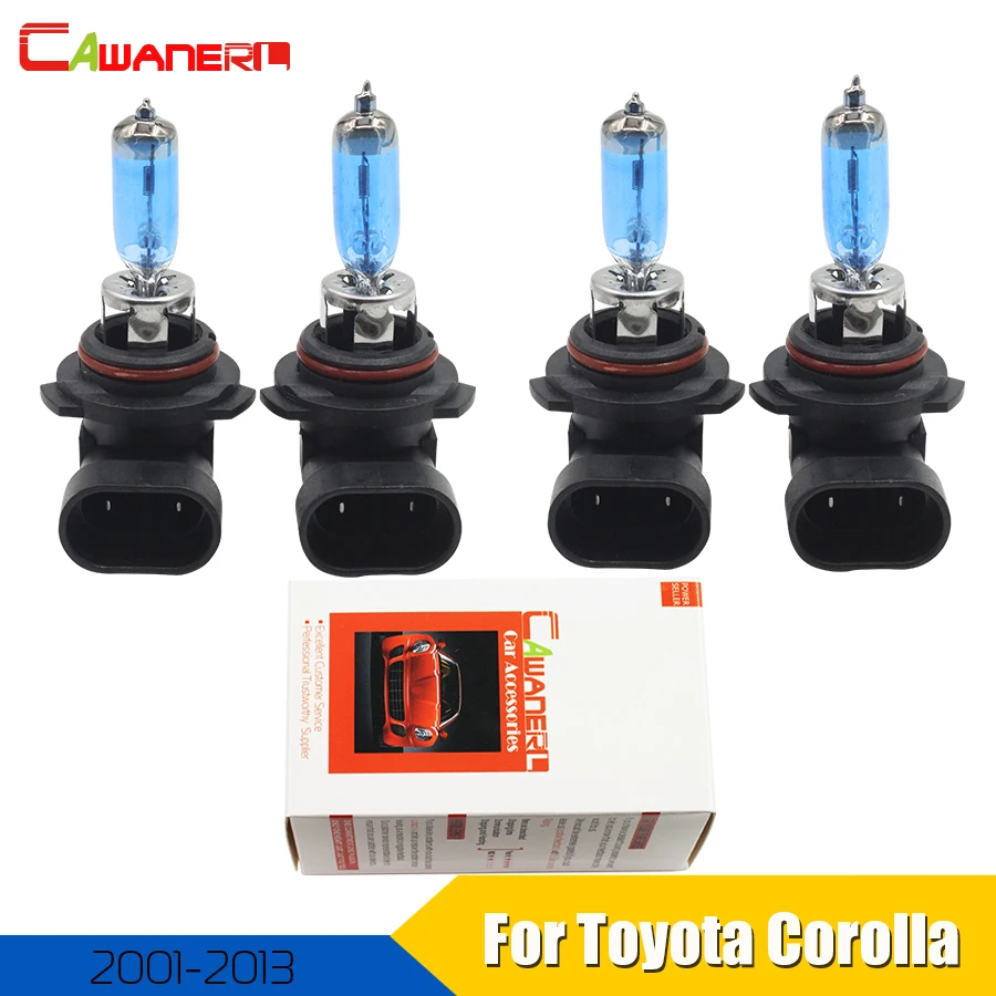 

Cawanerl 2 Pair 9005 9006 100W Car Accessories Halogen Bulb Headlight Light 12V For Toyota Corolla 2001-2013