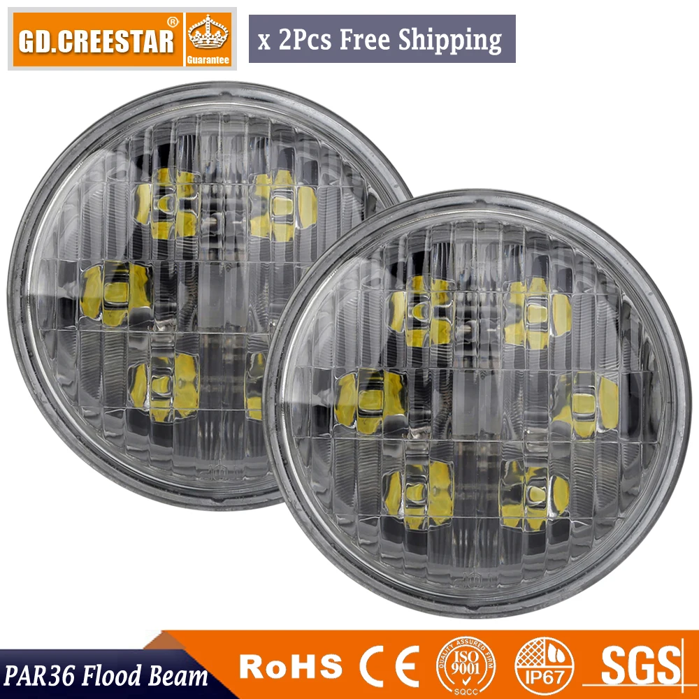 

New Holland Sealed Beam LED Fender or Hood Light PAR36 LED tractor lights Cross Flood beam led work lights Farm agricultural x2