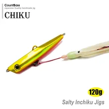 120g 4.2 oz Estilo Japonês Jigs Inchiku com Polvo Auxiliar Gancho, Squid Jigging, Parte Inferior do Navio Snapper Isca De Pesca de água salgada