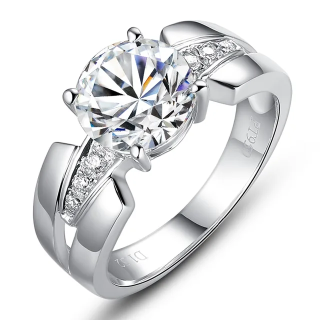 3 Carat Simulated Diamond Ring Of American Business Design Style 925