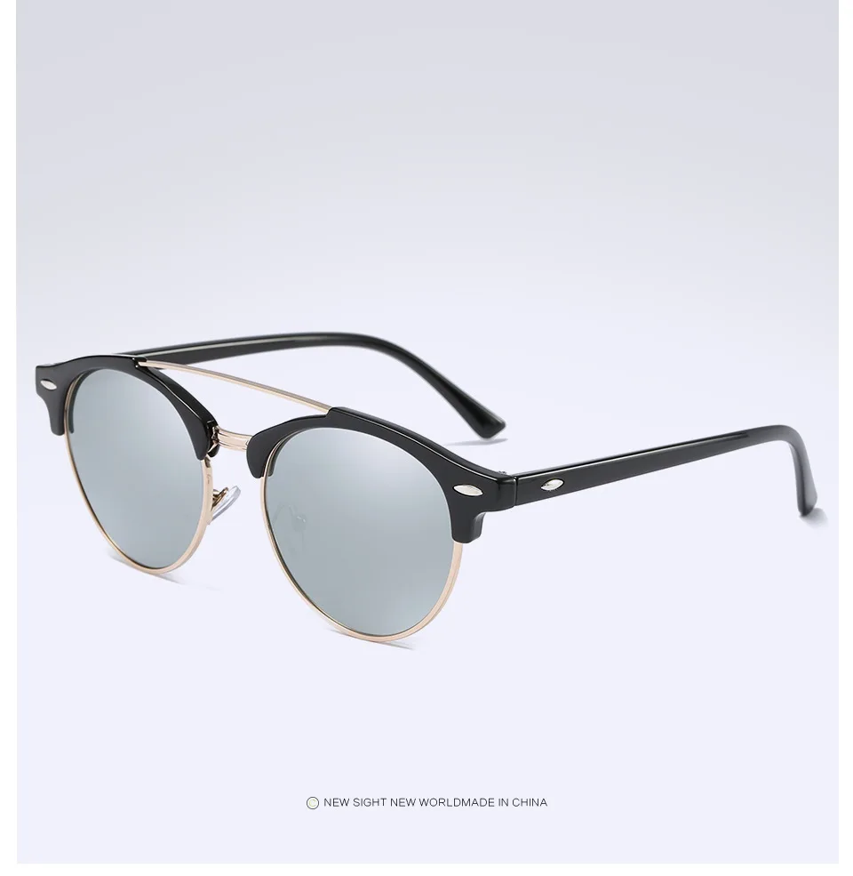 Bruno Dunn Classic Polarized Sunglasses Men Women Retro Brand Designer round Sun Glasses Female Male Fashion Mirror Sunglass ray