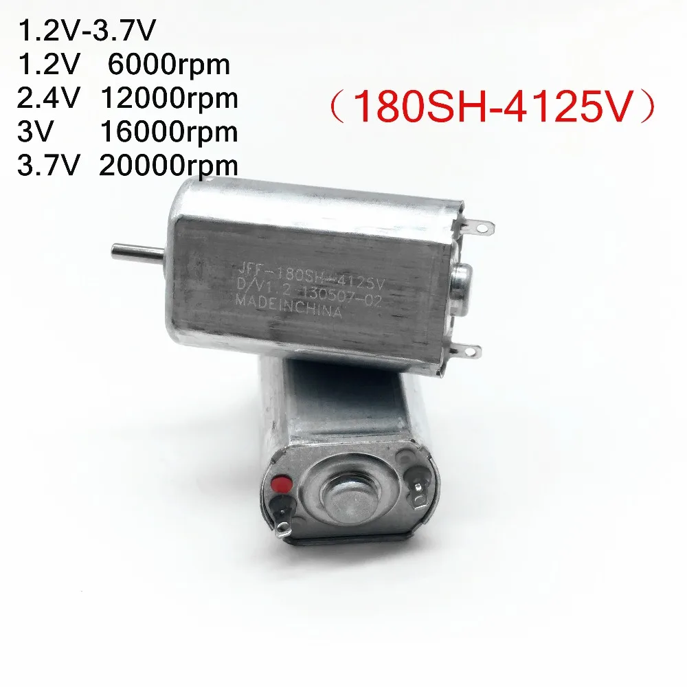 

2X Low voltage 180 dc motor 1.2V-3.7V DIY toy model,car motor (180SH-4125)