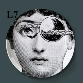 Lina Cavalieri персонаж тарелка Fornasetti домашняя декоративная тарелка Aritstic тарелка гостиная женский комод декоративные украшения - Цвет: L7