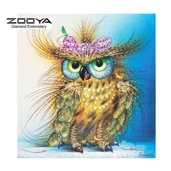 

Needlwork Diamond Embroidery Cute Owl 5D Diy Diamond Painting Cross Stitch Crystal Full Diamond Sets Unfinish Decorative BJ381