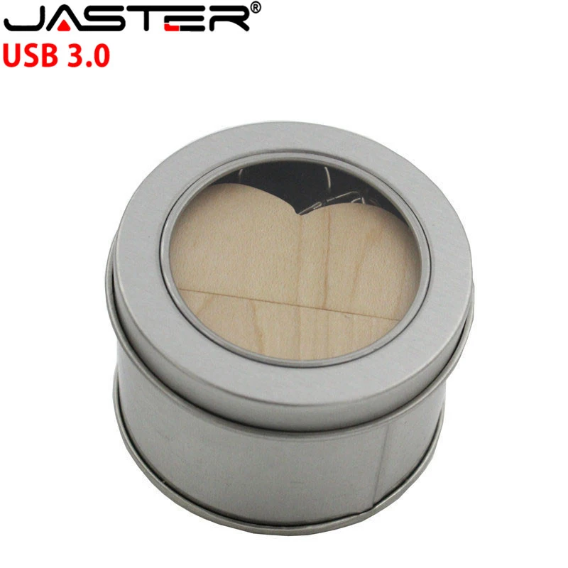 USB флеш накопитель JASTER деревянный в виде сердца 8 64 Гб|USB флэш-накопители| |